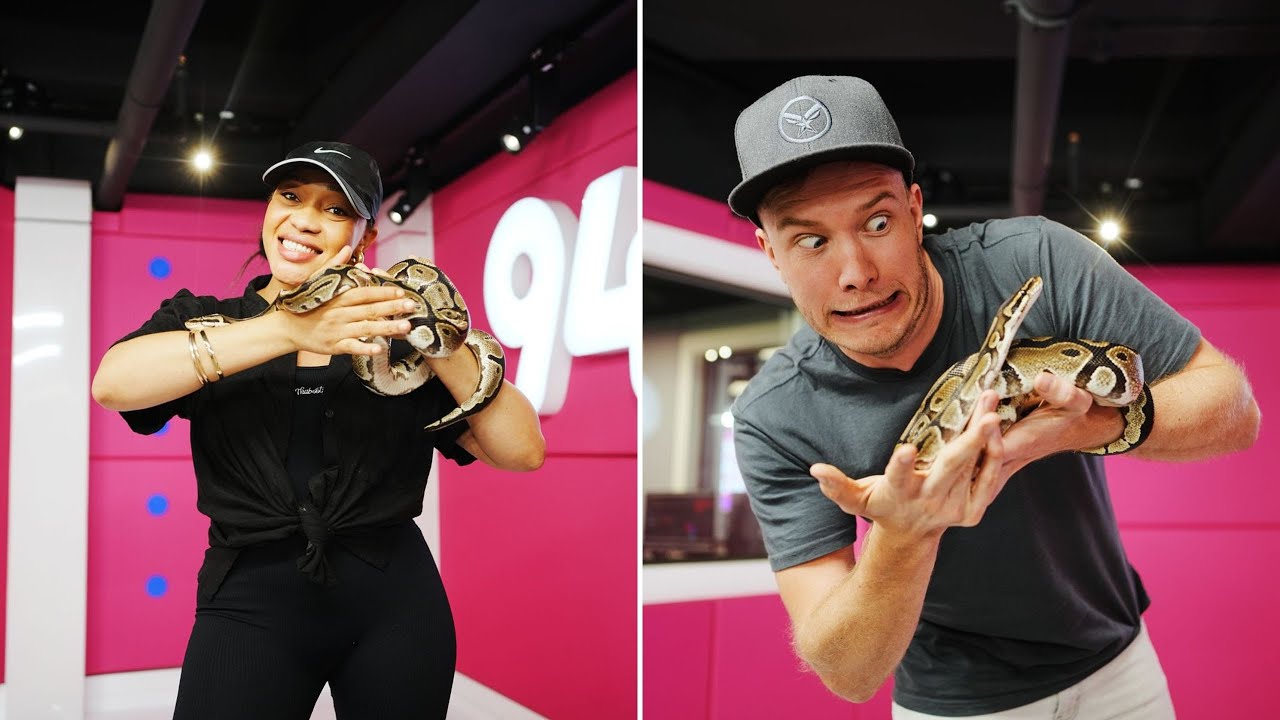 Thando Thabethe gets strangled by a snake