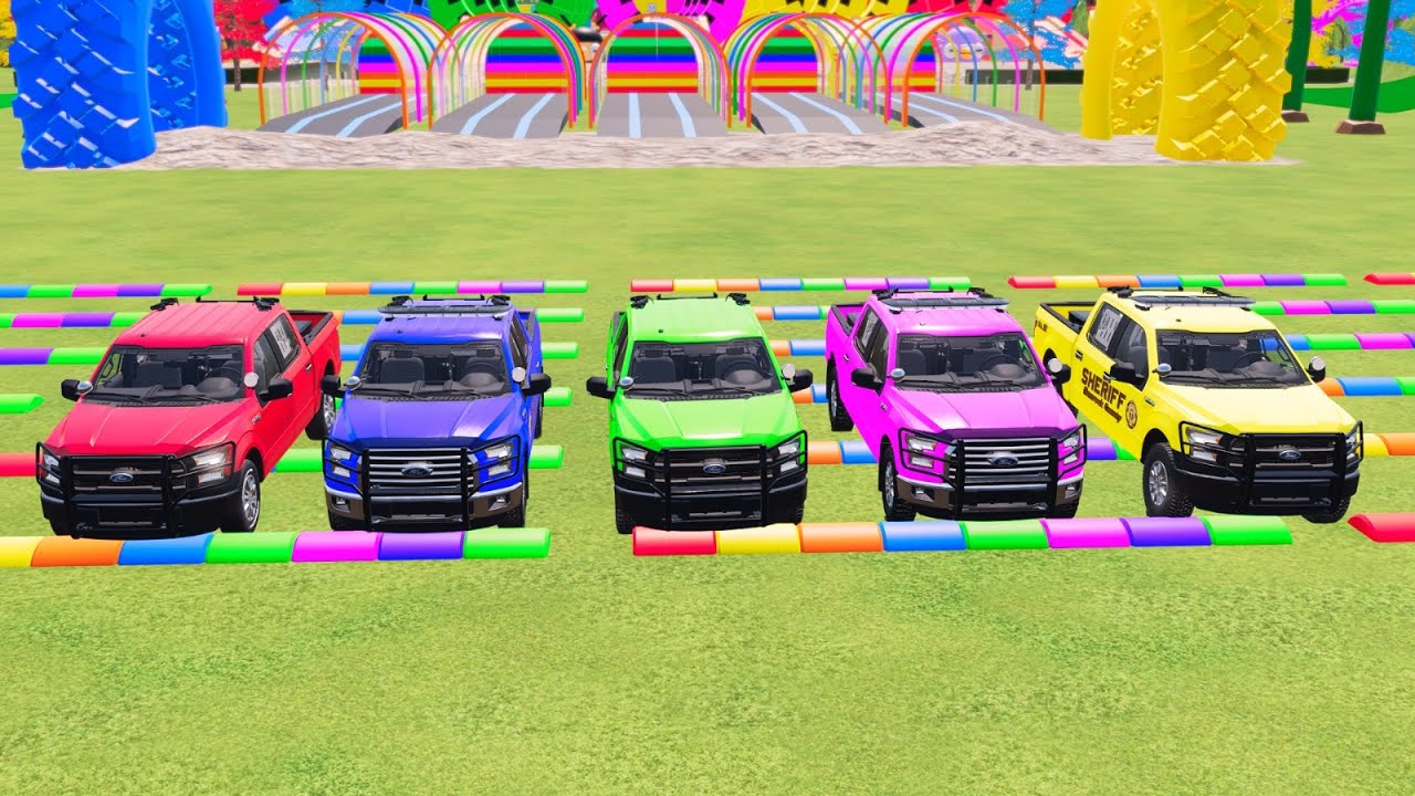 Flatbed McQueen | Transportation with Truck – Color Cars Challenge #6