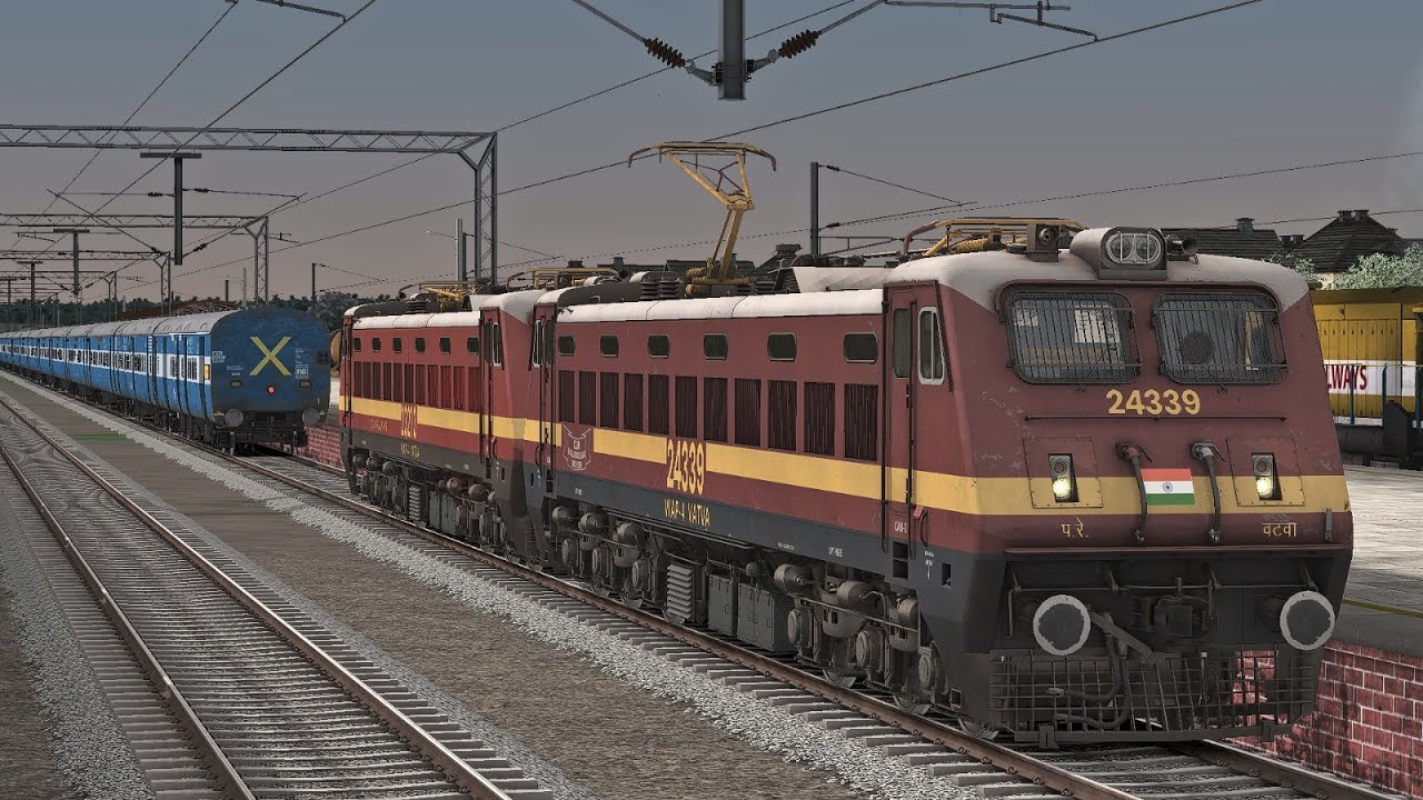 DUAL WAP 4 RESCUING EXPRESS TRAIN FROM RAJPURA JN TO AMBALA CANT JN. TRAIN SIMULATOR CLASSIC 2024