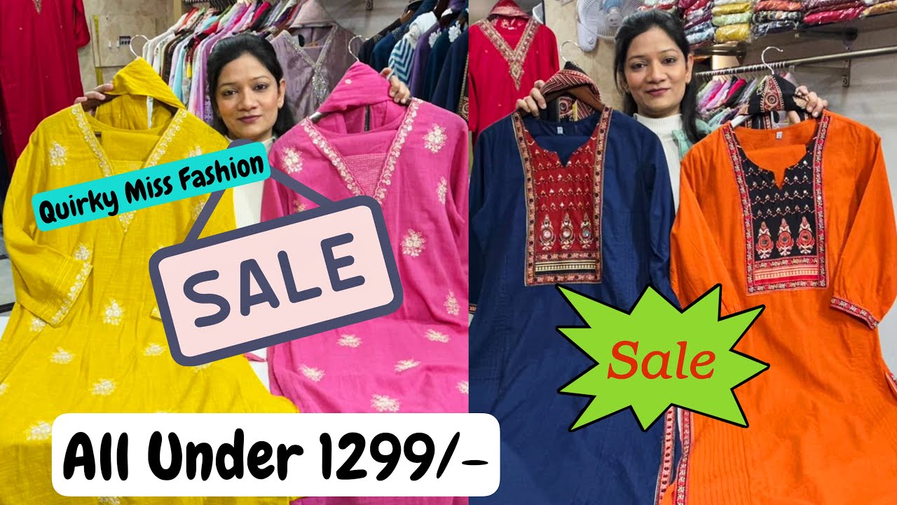 Sale Sale on Cotton & PartyWear Suits, Cord Set, Anarkali, Tunics at Quirky Miss Fashion.