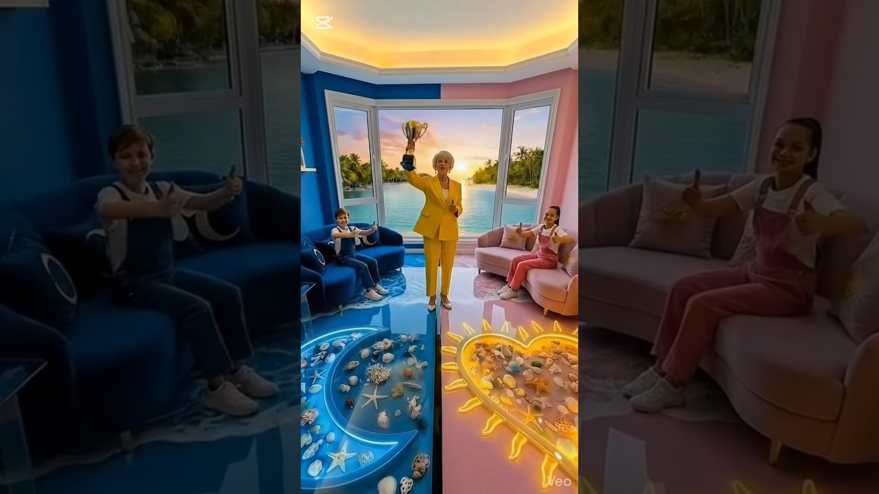 Moon vs Sun Epoxy Floor 🌙☀️ | Wait For The Ending  #shorts #epoxy  #home #design #interiordesign
