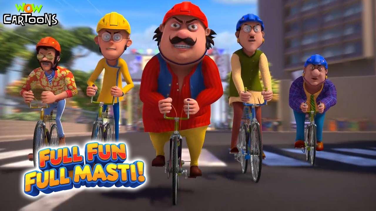 Motu Patlu Gang Ki Toofani Race | Motu Patlu Full Fun Full Masti Compilation | Wow Cartoons