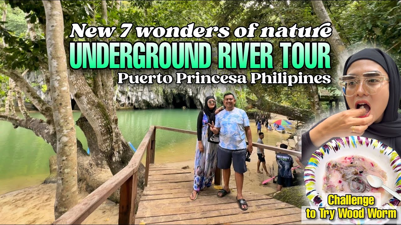 Underground River Tour Puerto Princesa Philippines ~ Challenge to Try Wood Worm