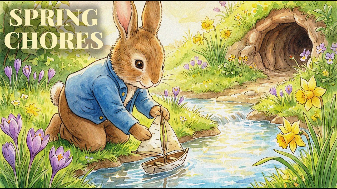 🌿 Cozy Spring Routine by the Woodland Brook | Community Chores & Relaxing Ambience