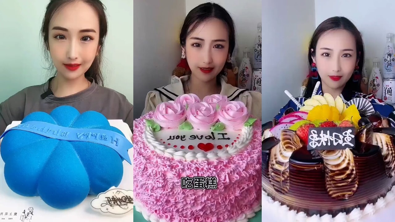 Giant Cream Cake Dessert Mukbang ASMR | Satisfying Spoon & Eating Sounds | Xoieteang ASMR