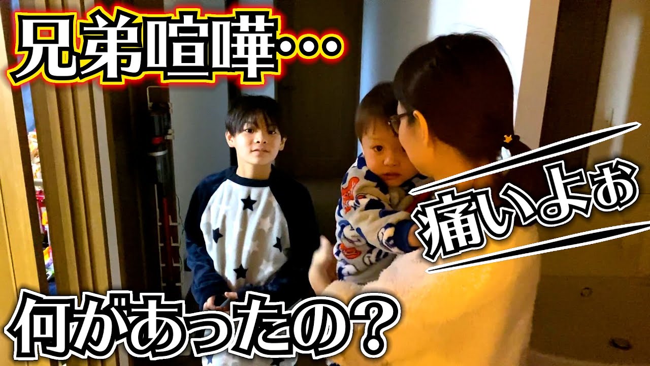 兄弟喧嘩…３連休最終日は色々ありました…「痛いよぉ〜！」何があったの！？大丈夫？