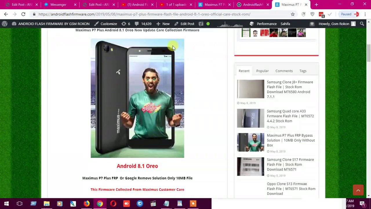 Download Maximus P7 Plus Firmware Flash File Android 8.1 Oreo Official Care Stock Rom