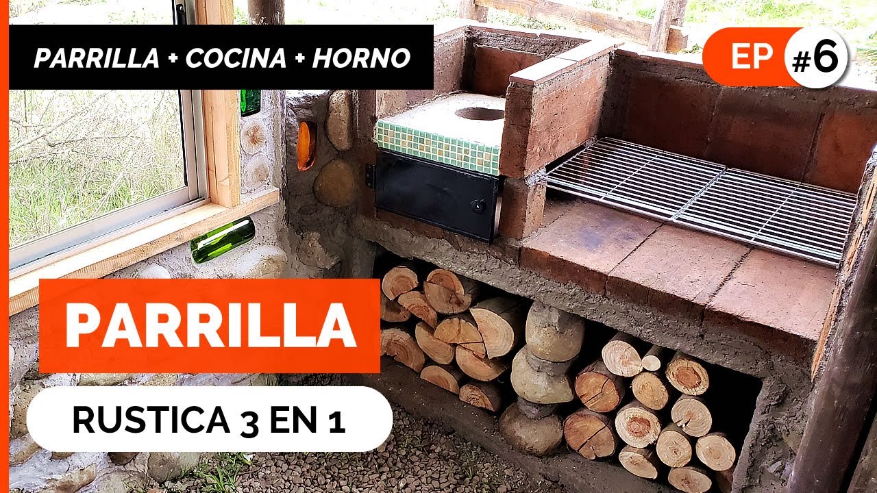 PARRILLA RUSTICA! 🔥​ (Muy Fácil y EconómicA) Parrilla + Cocina a leña + Horno a la piedra | Ep 6