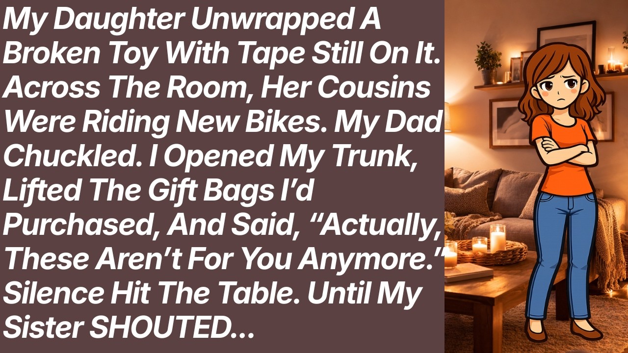 My Daughter Unwrapped A Broken Toy With Tape Still On It. But, Her Cousins Were Riding New Bikes...