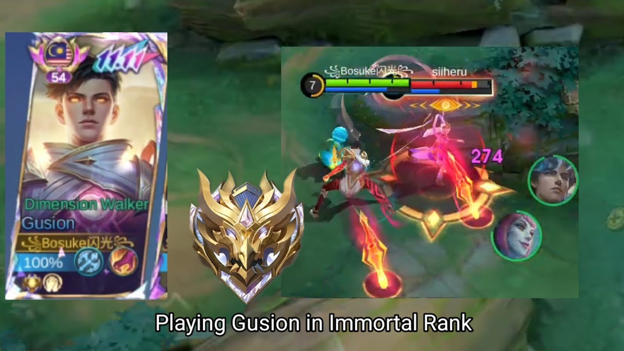 Playing Gusion in Immortal Rank (+Suyou Maniac)
