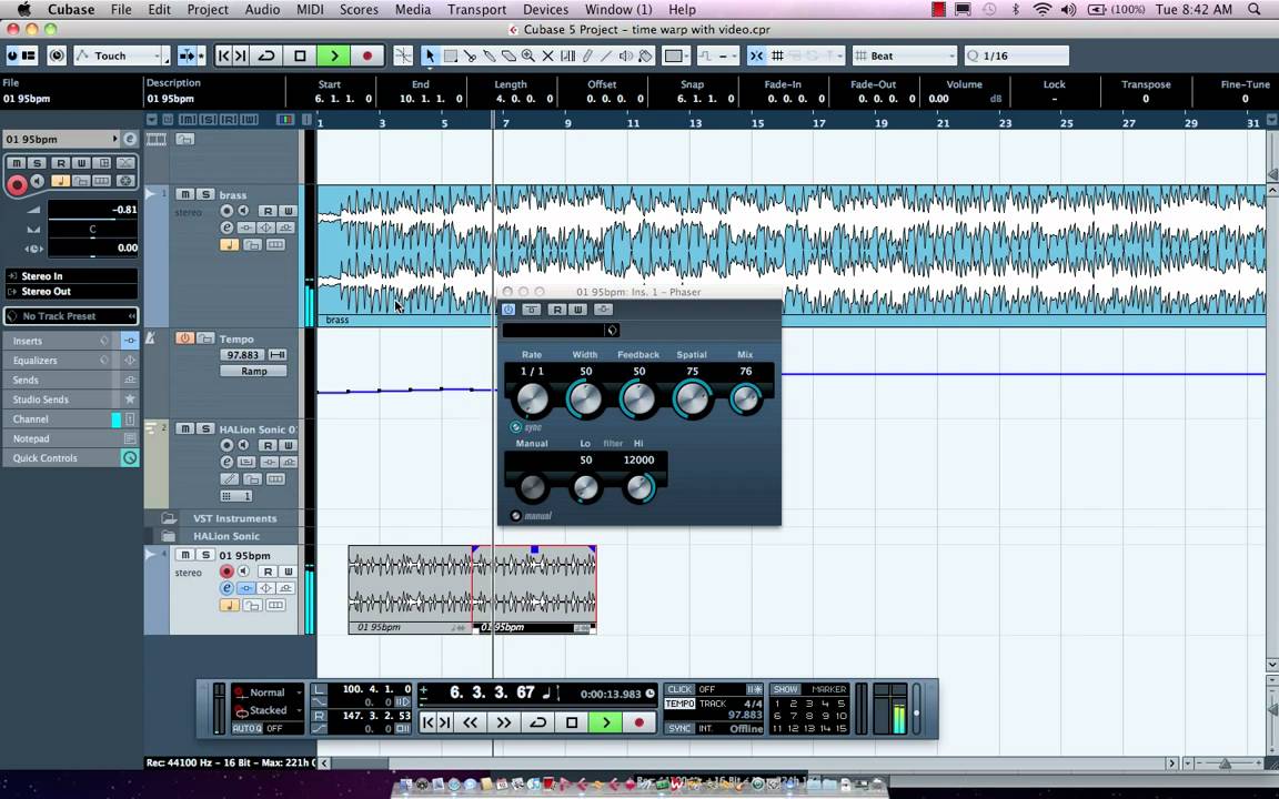 Tempo Editing in Cubase