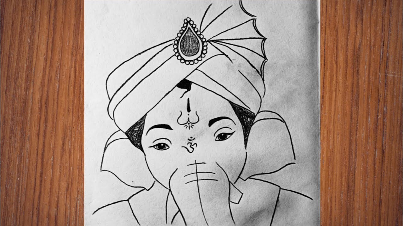 How to draw ganesh step by step tutorial with pencil #thechetanart 
