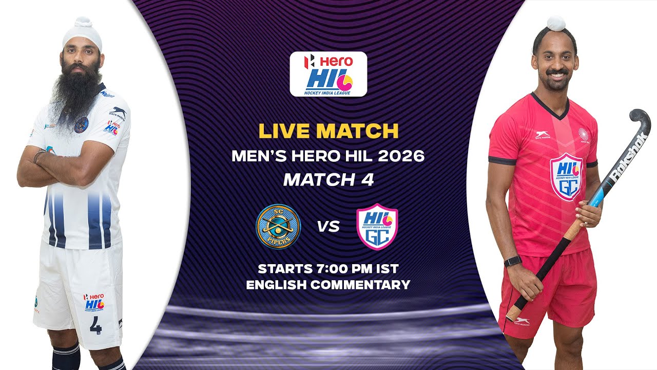 ENGLISH COMMENTARY || Men's Hero Hockey India League 2026  || Match 4 || PIPERS VS HIL GC