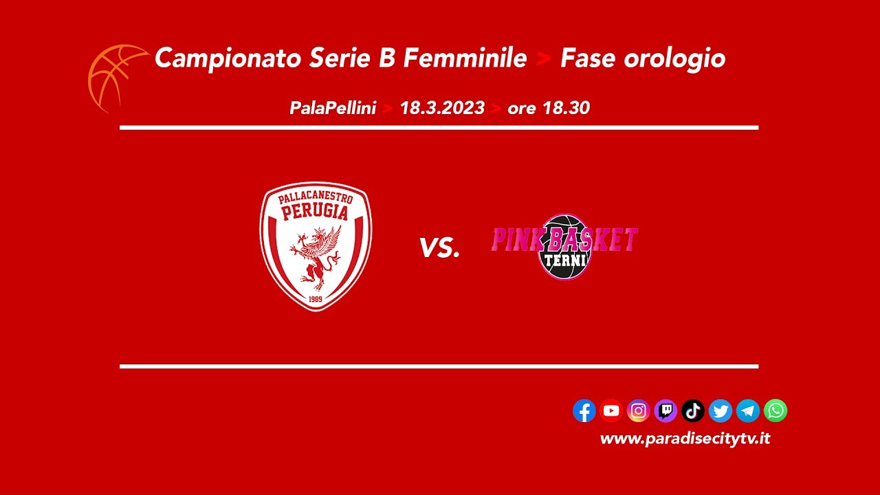 Highlights Serie B Bk F. - Fase orologio - 2022-2023 - Pallacanestro Perugia vs. Pink Basket Terni