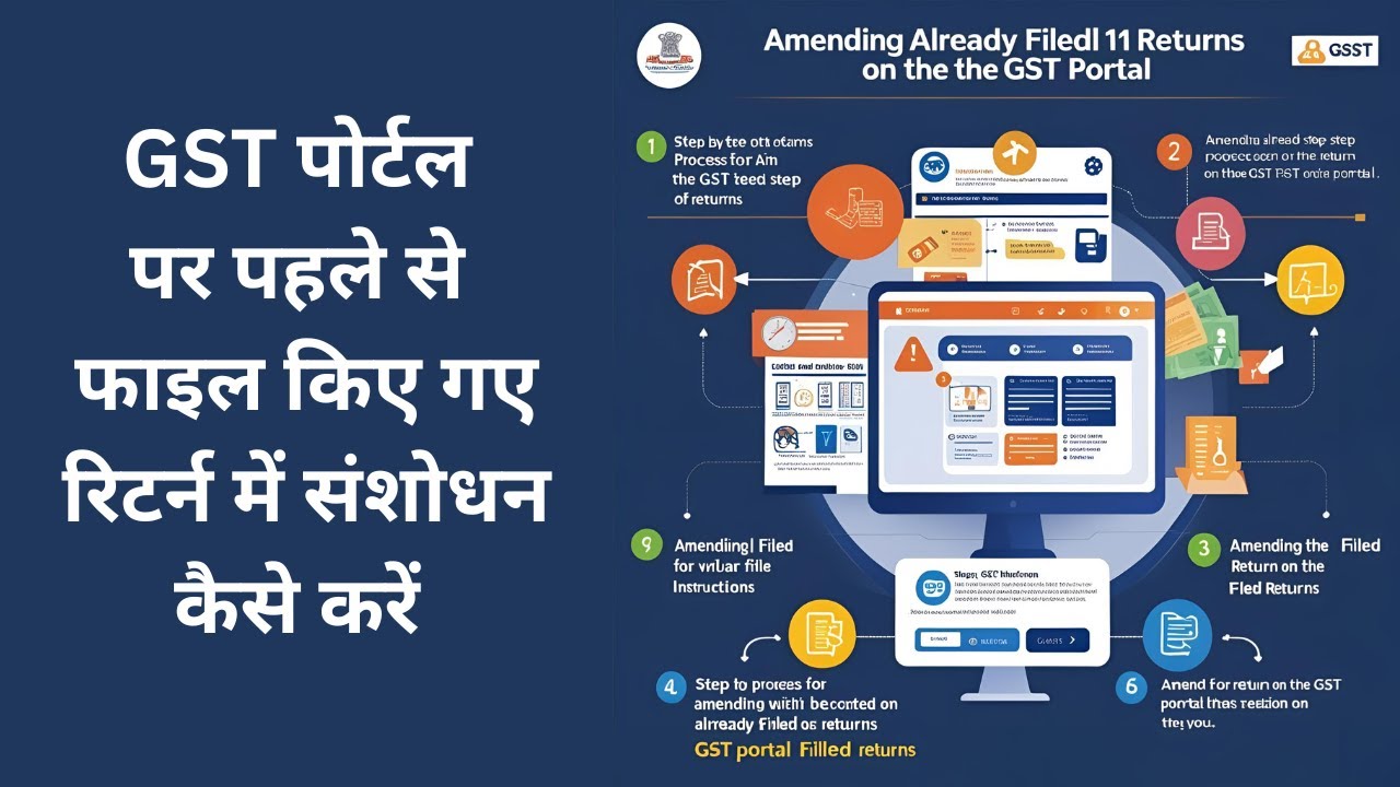 How to Amend Already Filed Returns on GST Portal | GSTR 1 & 3B Amendment Guide !