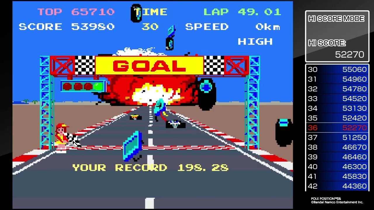 【アーケードアーカイブス】ポールポジションII  HI SCORE MODE 65840点 (PS4)