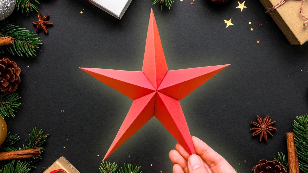 Origami Stern basteln - Einfache Anleitung zum Falten für Weihnachten