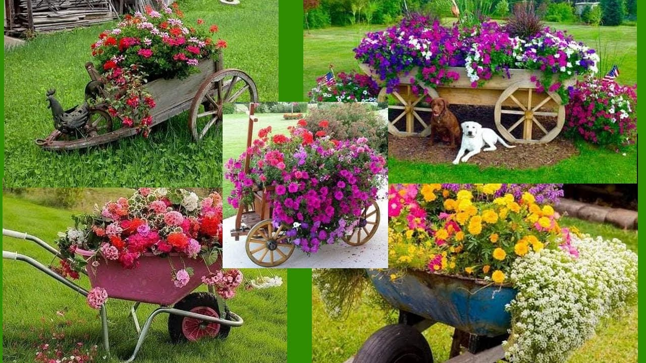 25 Beautiful wheelbarrow Garden Designs ideas - Upcycle Wheelbarrow for Garden