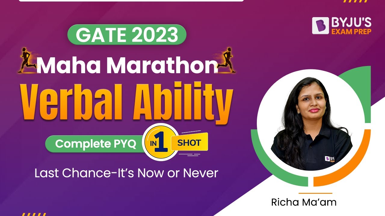 GATE 2023 | Verbal Ability Previous Year Questions (PYQs) | Verbal Ability for GATE Exam