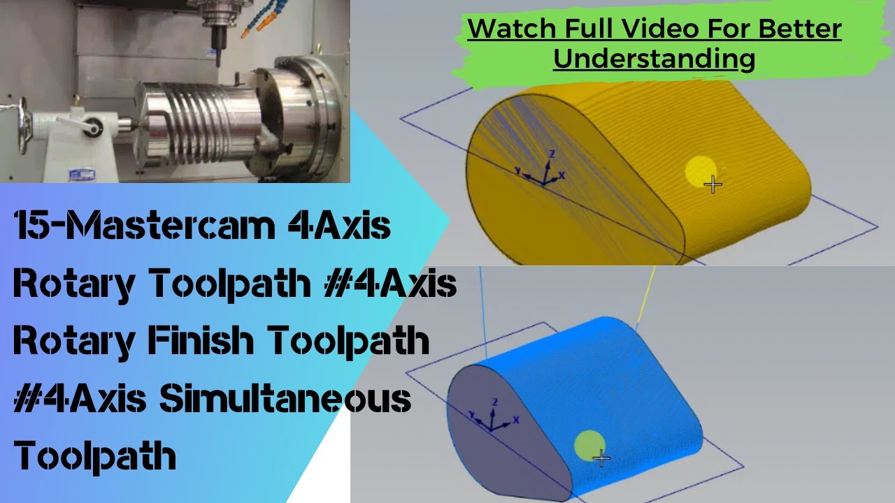 15-Mastercam 4Axis Rotary Toolpath #4Axis Rotary Finish Toolpath #4Axis Simultaneous Toolpath