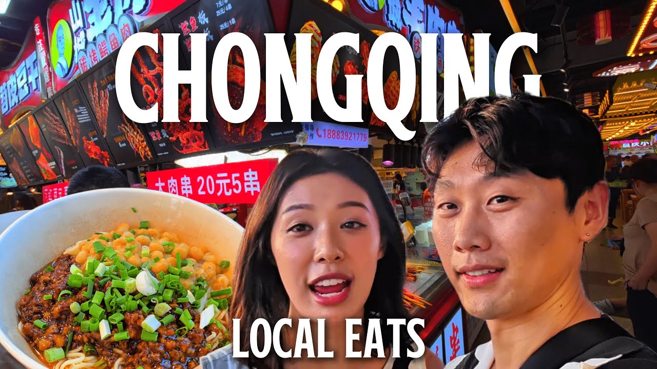 Chongqing Food Tour 🇨🇳🔥 | Spicy Street Eats, Travel Tips + Raffles City Sky Deck