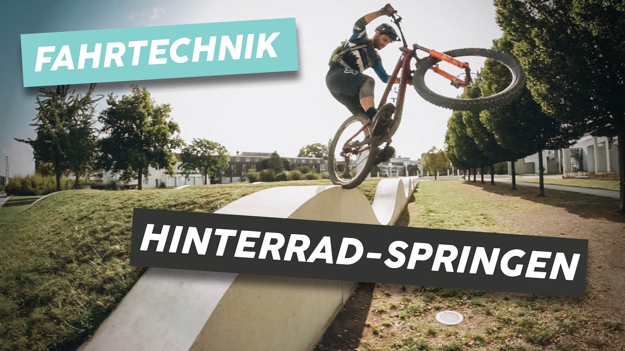 MTB-Trial Fahrtechnik - Hinterradspringen / Backwheelhop mit dem Endurobike