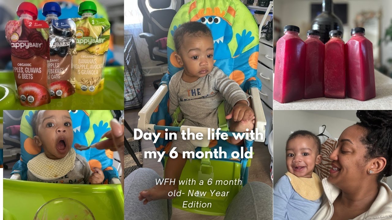 WFH MOM DAY IN THE LIFE (6 Month Milestones, First Foods, Hungryroot, Tea Run & Getting Married)