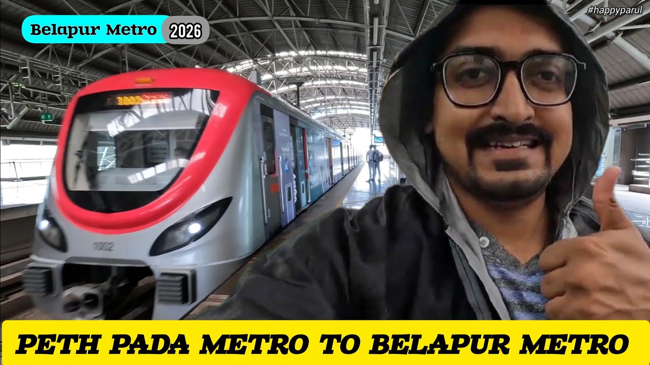 Belapur Metro Station 2025 | Pethpada to Belapur | Taloja | Navi Mumbai, India 