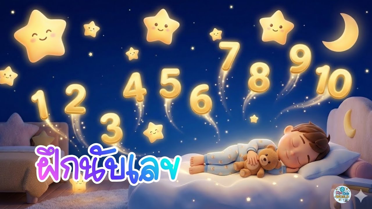 เพลง : นับดาว 1 10 Numbers & Lullaby การนับดวงดาวก่อนนอน ผ่อนคลายและจำตัวเลขได้ง่ายขึ้น