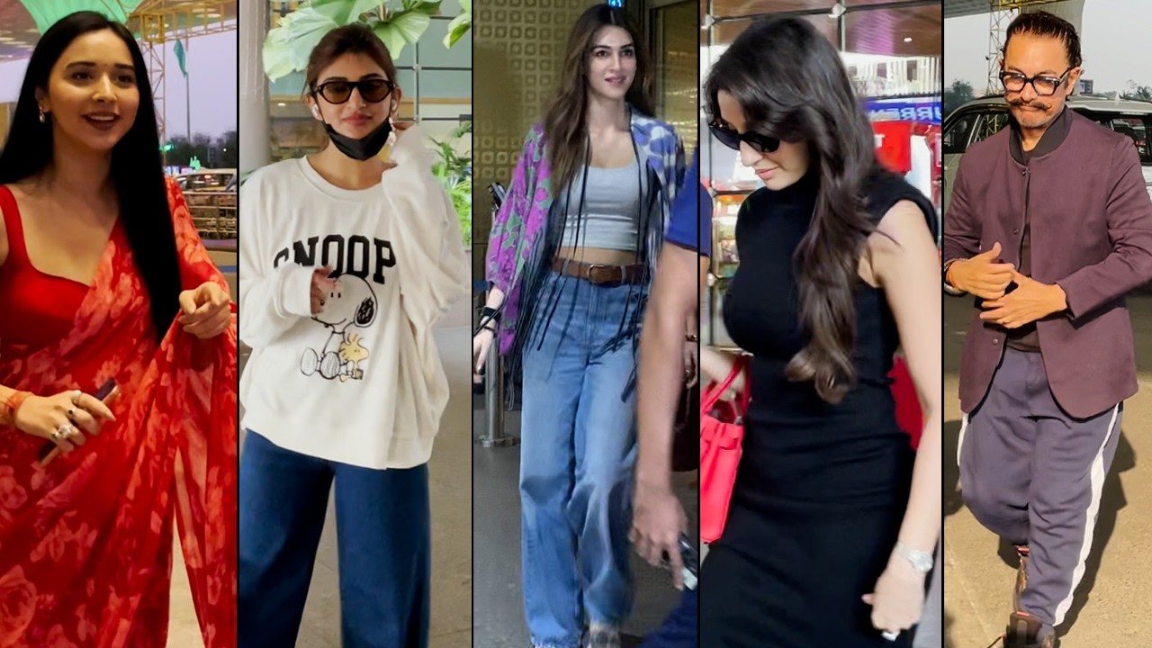 Tanya Mittal, Sreeleela, Kriti Sanon, Nora Fatehi, Aamir Khan Spotted Mumbai Airport | MS shorts