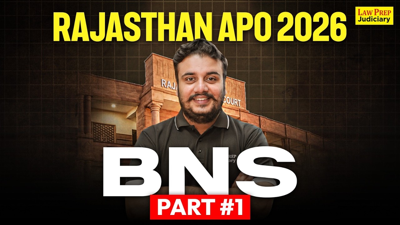 Rajasthan APO 2026 | BNS | Part 1 | Bharatiya Nyaya Sanhita | Raj APO Preparation 2026