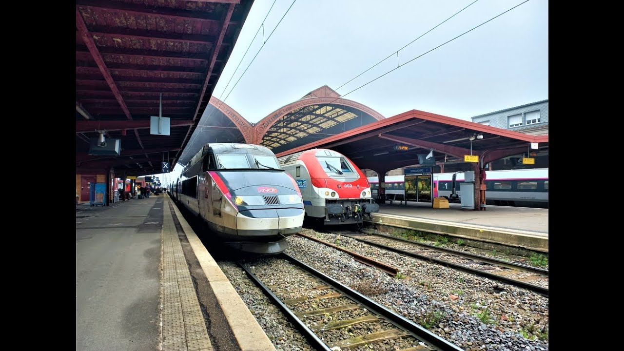 Un spot de folie à la gare de Strasbourg avec Le TGV Alsacien et Français (partie 1/2)