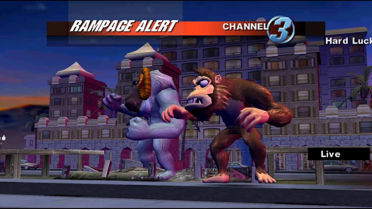 Rampage: Total Destruction Gamecube 2 player Netplay 60fps