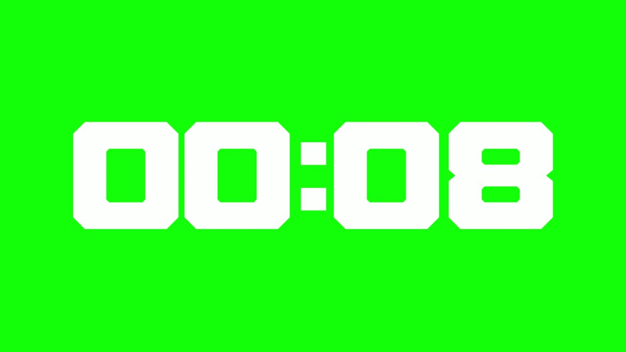 Green Screen Timer 10 Minutes Countdown