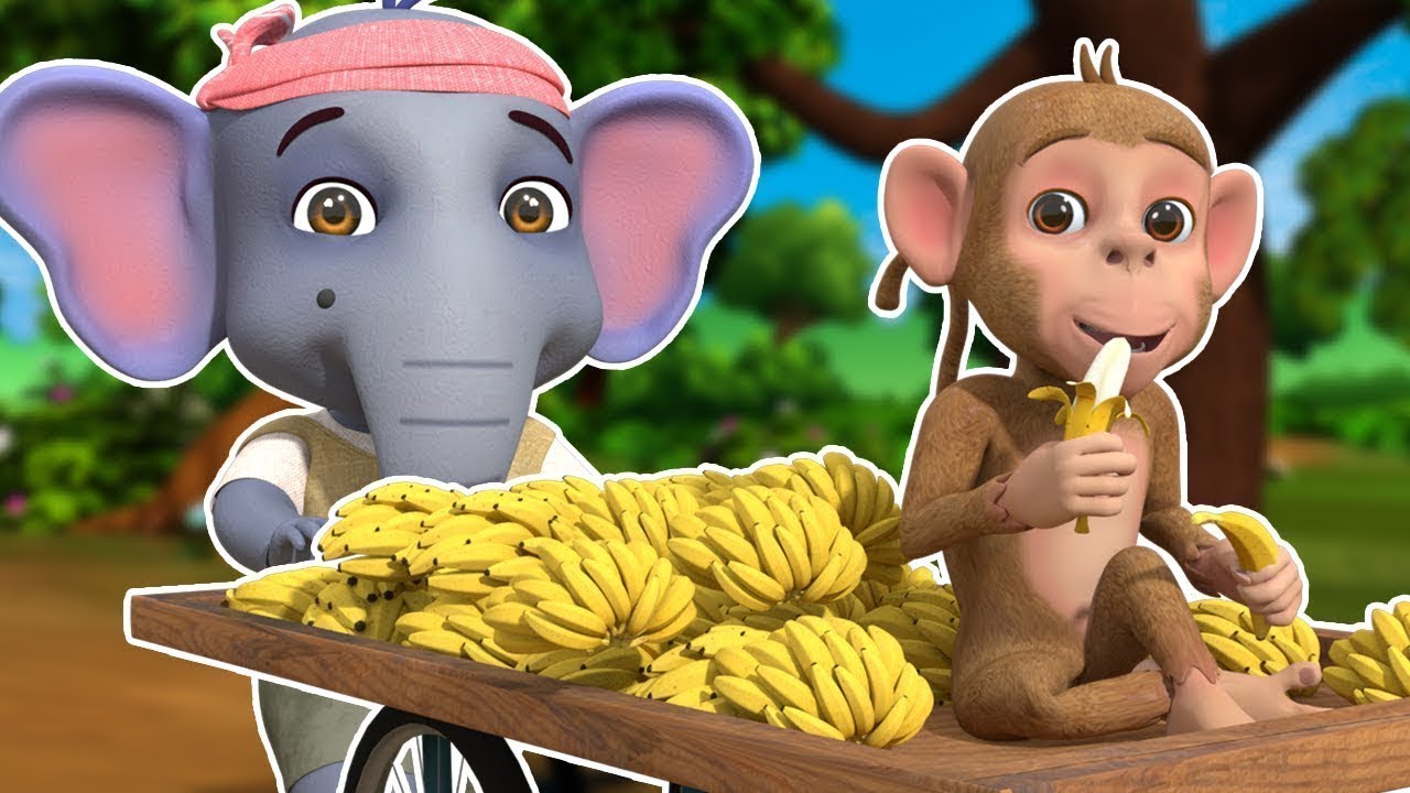 Bandar Mama Aur Kele | बंदर मामा | Hindi Rhymes For Children