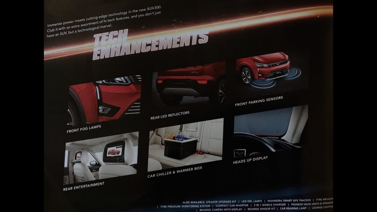 Mahindra XUV300 Official Accessories List | Includes Heads Up Display | Motoroids