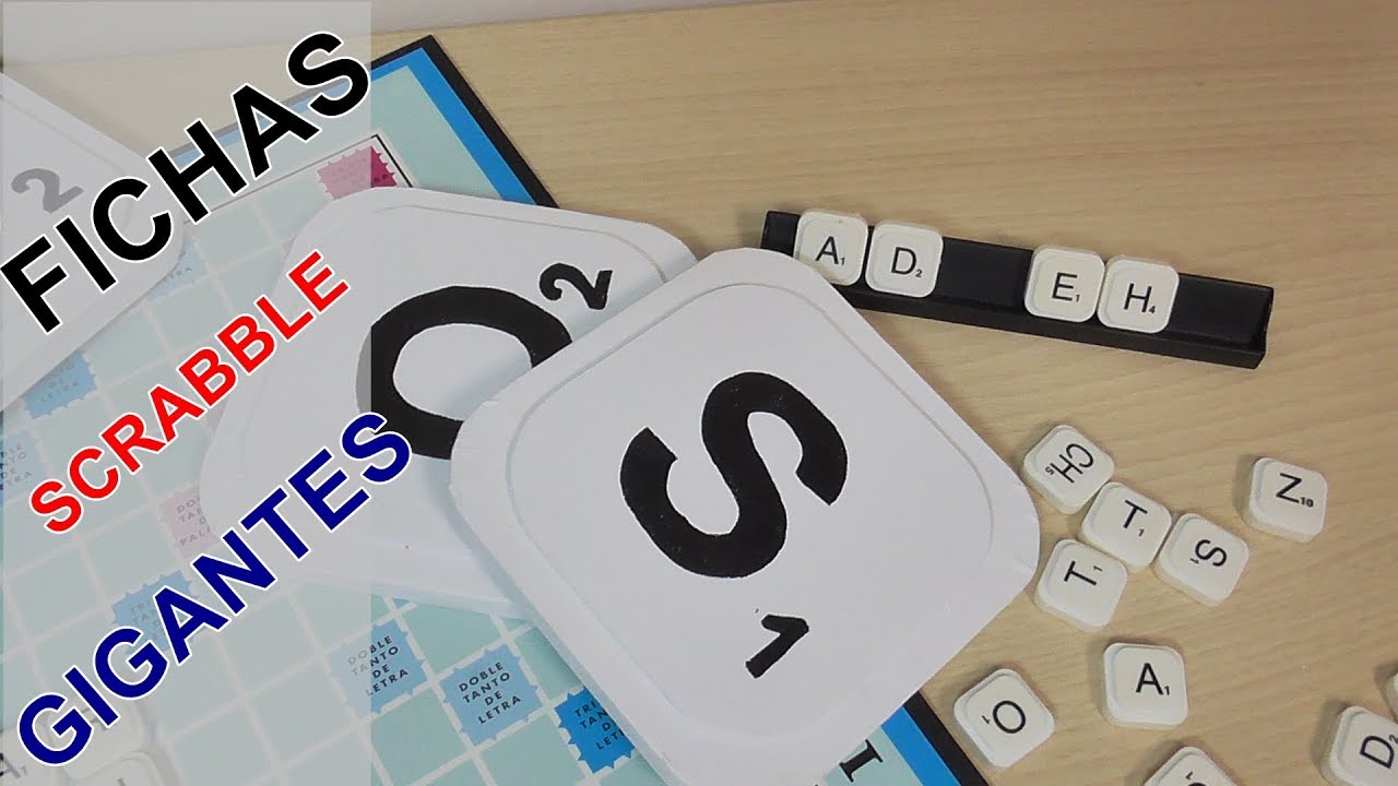 Cómo hacer Fichas Scrabble XL con cartón. Letras gigantes de decoración