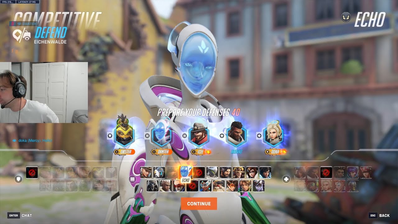 ECHO OP! TOP 500 ECHO! DANTEH ECHO GAMEPLAY OVERWATCH 2 SEASON 16