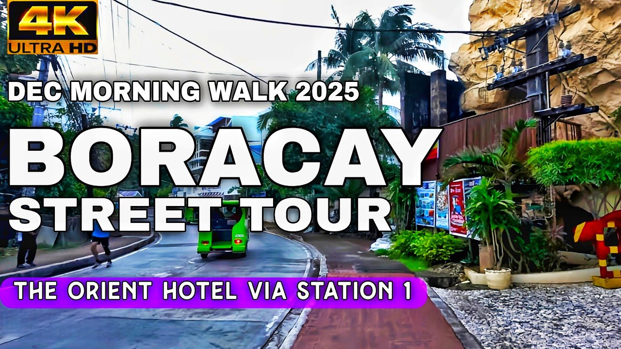 [4K] Street & Beach Walkthrough 2025 | Station 1 Boracay Island | Malay,  Aklan 🇵🇭