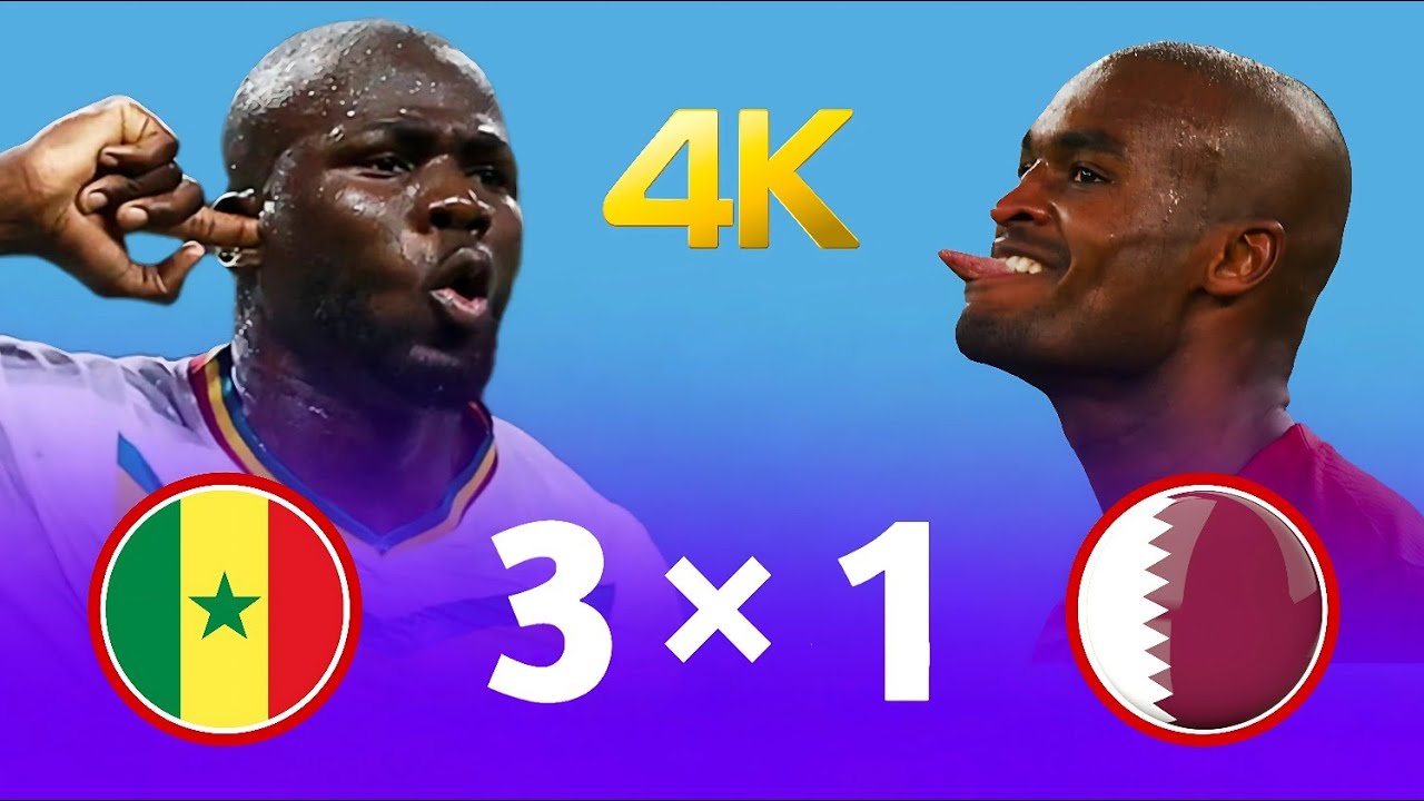 السنغال 🇸🇳 قطر 🇶🇦 أسود الترنجا 🦬 تقسو على العنابي مباراة جميلة جدا كأس العالم جودة خرافية (4k)