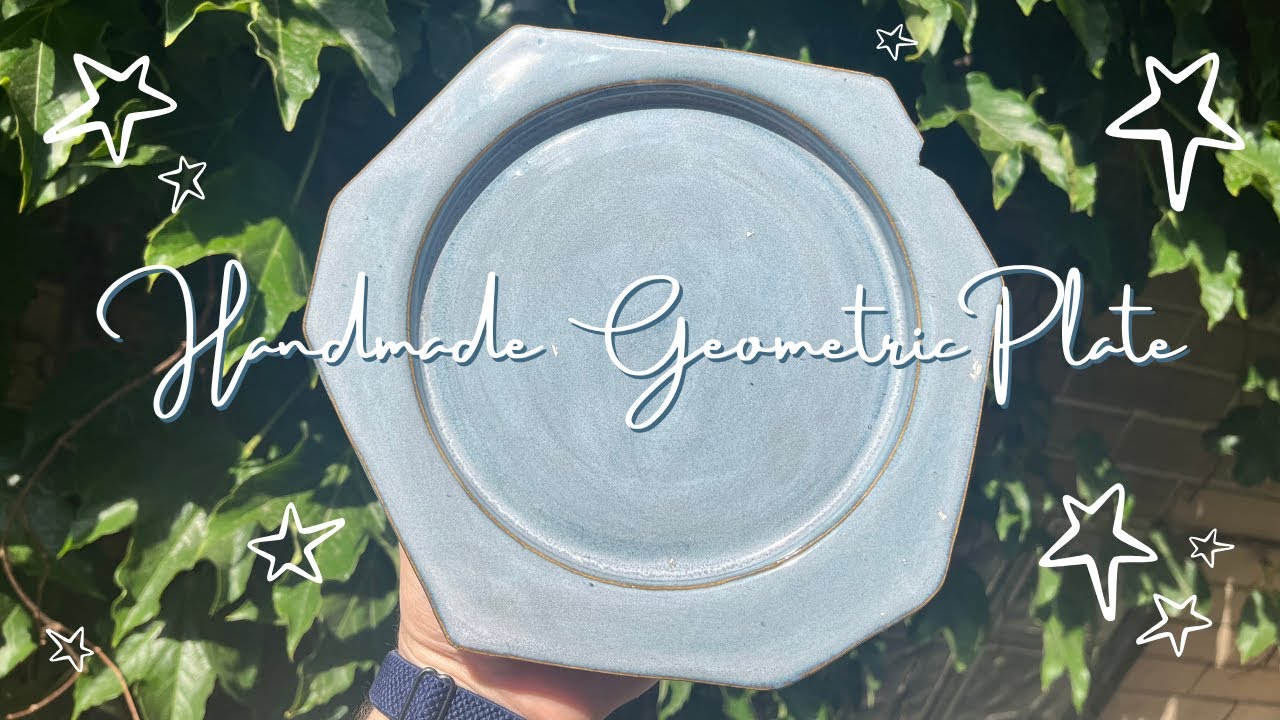 Cutting the Edges of a Wheel Thrown Clay Plate to Make a Geometric Shaped Piece | Pottery by Sara