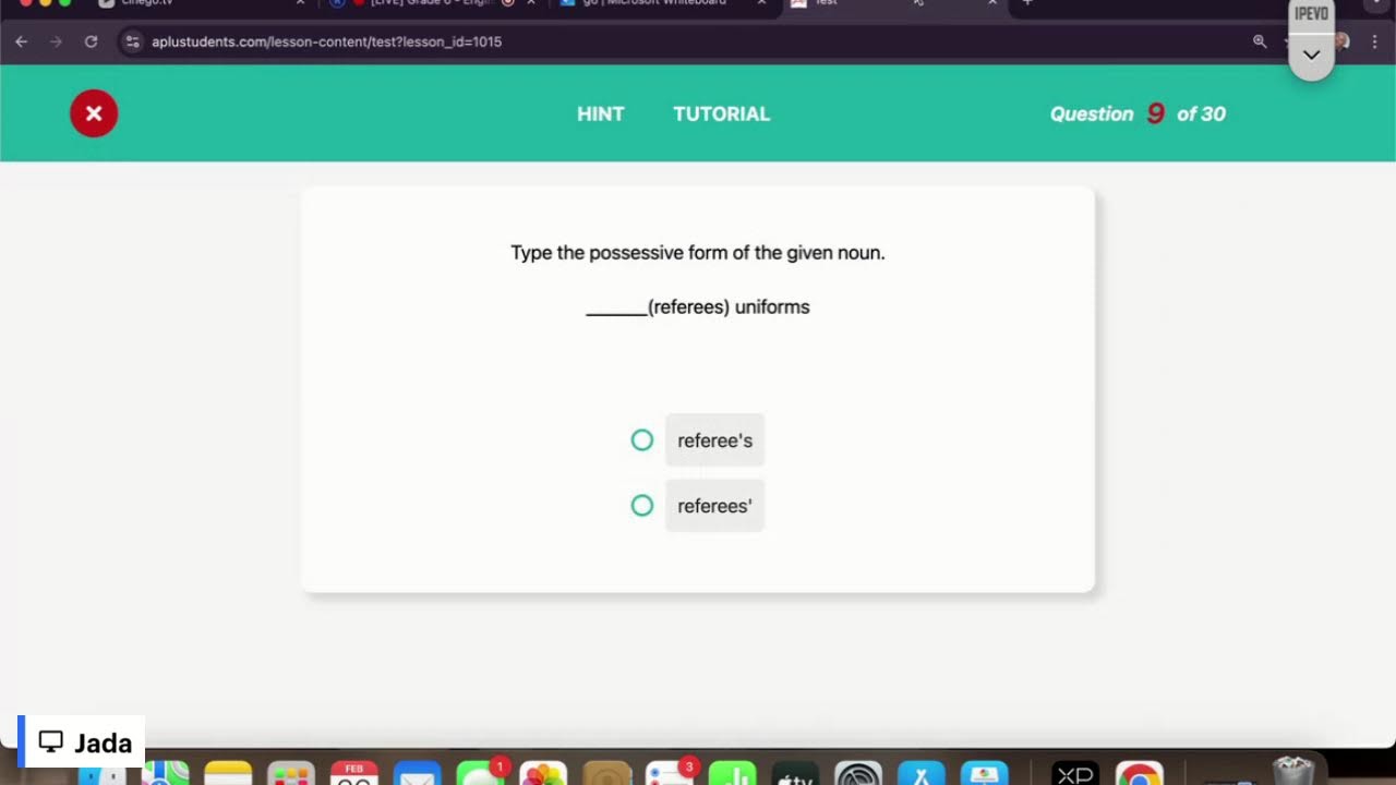 Grade 6 - English: Possessive nouns