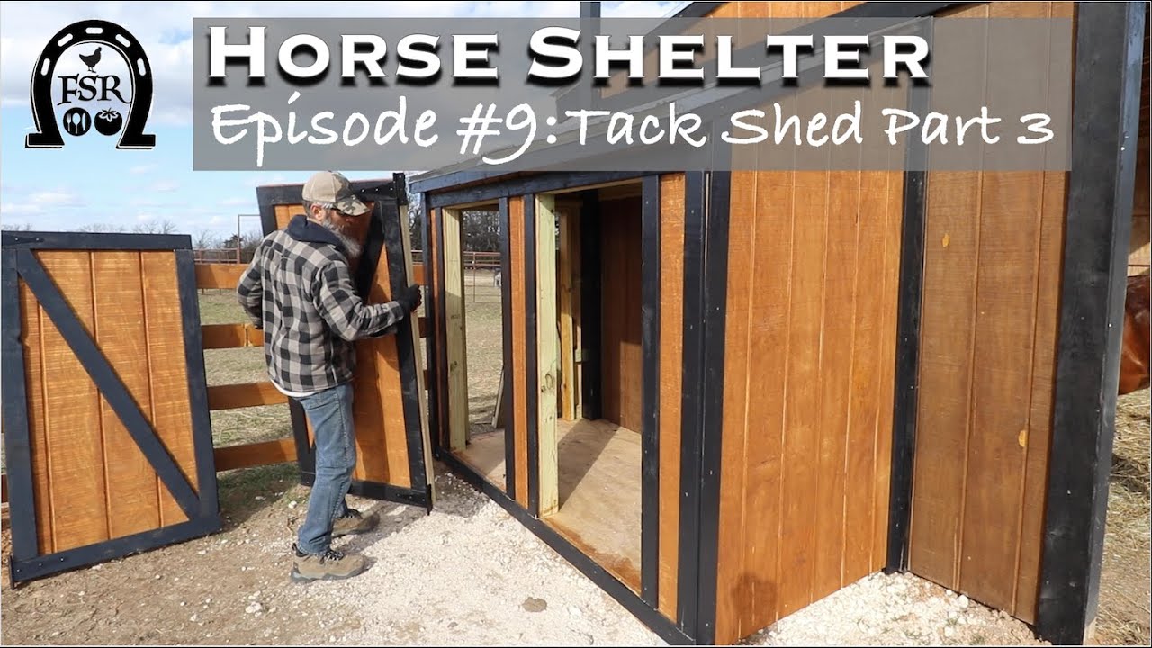 Building a Horse Shelter - Episode #9: Tack Shed Part 3 - Shed Doors