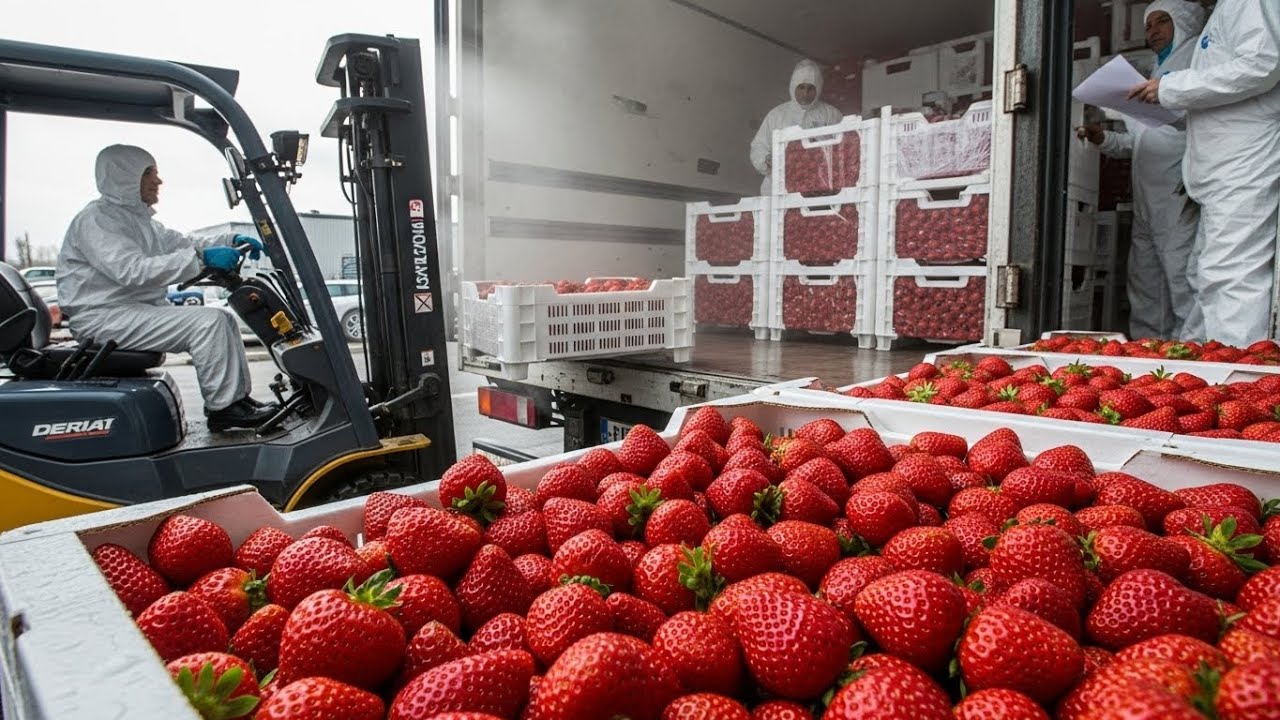 Inside the Food Factory: Strawberry Juice Production Full Process