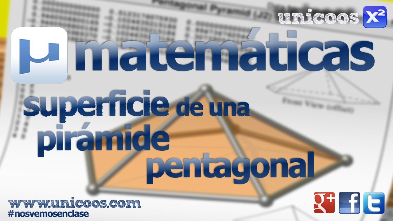 Area Piramide pentagonal SECUNDARIA (3ºESO) matematicas pitagoras apotema