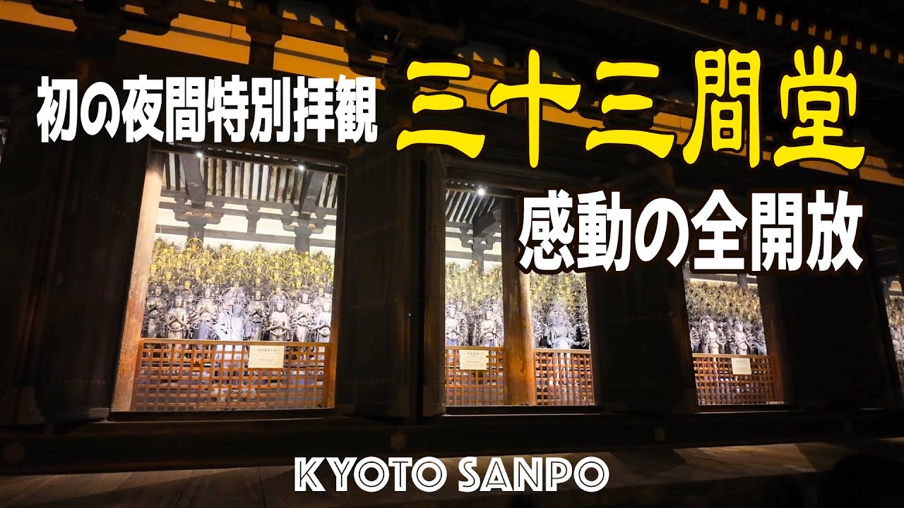 2025/11/22 🍁京都が震えた歴史的な夜🍁 国宝『三十三間堂』が初の夜間特別拝観!! 千体の観音像が灯る歴史的瞬間の夜 /秋の京都/秋さんぽ/Kyoto walk [京都4K]