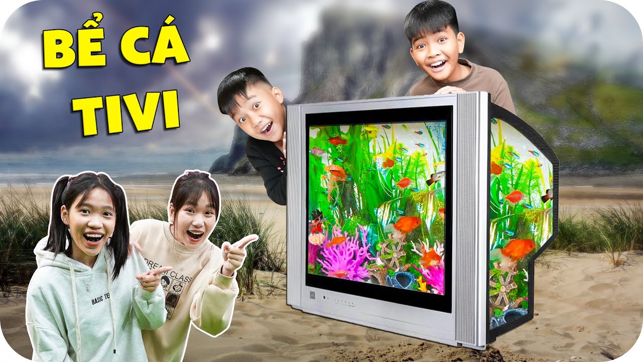 Làm Bể Cá Thủy Sinh Từ Tivi Hỏng ♥ Min Min TV Minh Khoa