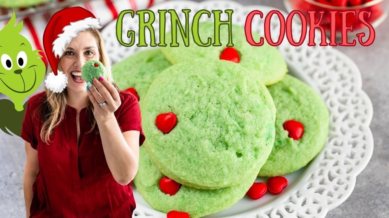 Grinch Cookies - Green Sugar Cookies for Christmas