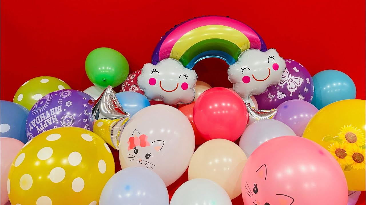 Fun happy birthday balloon popping satisfying asmr video #funny #birthday #balloon #kids #happy 