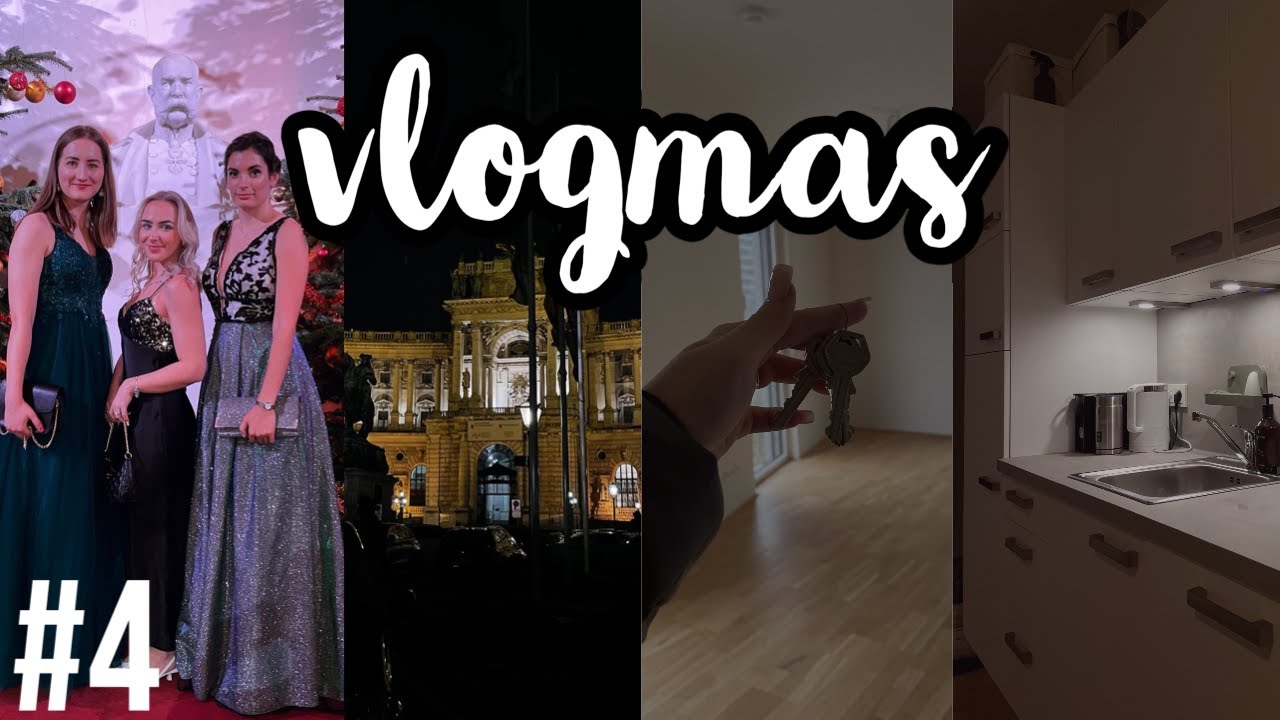 vlogmas 4 | stěhování, apartment tour & firemní večírek v Hofburg